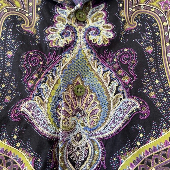 Robert Graham Virgil Button Up Shirt - Psychedelic / Paisley Print - Size Large - Picture 8 of 12